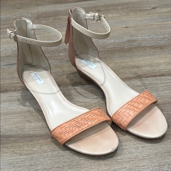 Cole Haan Tan and Cream Ankle-Strap Sandals - Picture 1 of 13